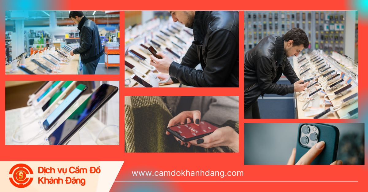 Cầm điện thoại