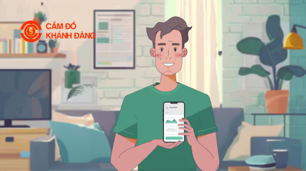 Cầm điện thoại tại nhà tiện lợi